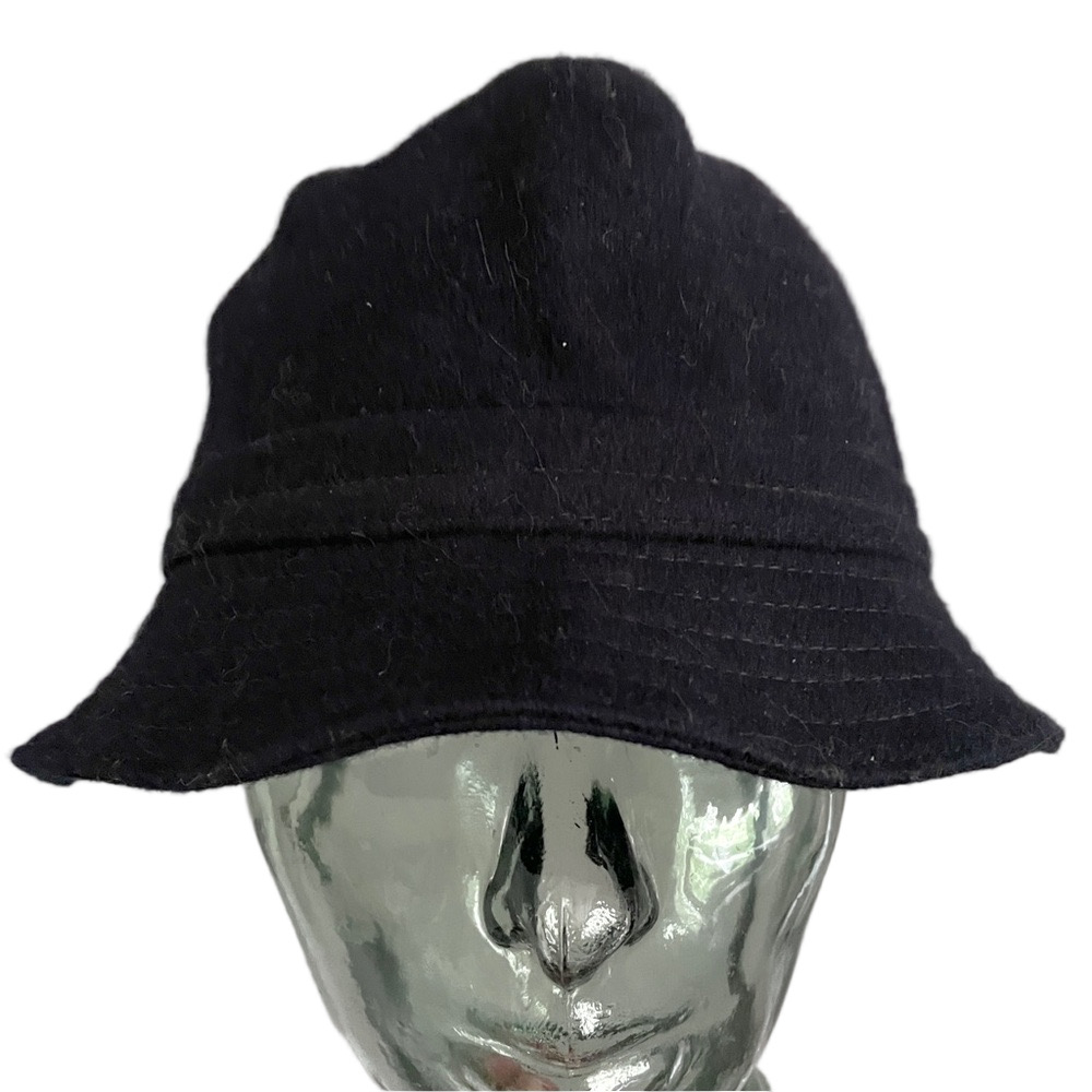 Vintage Italian Navy Wool Fisherman's Bucket Hat w/ Ear Flaps - Unisex 🎣 - Picture 2 of 9